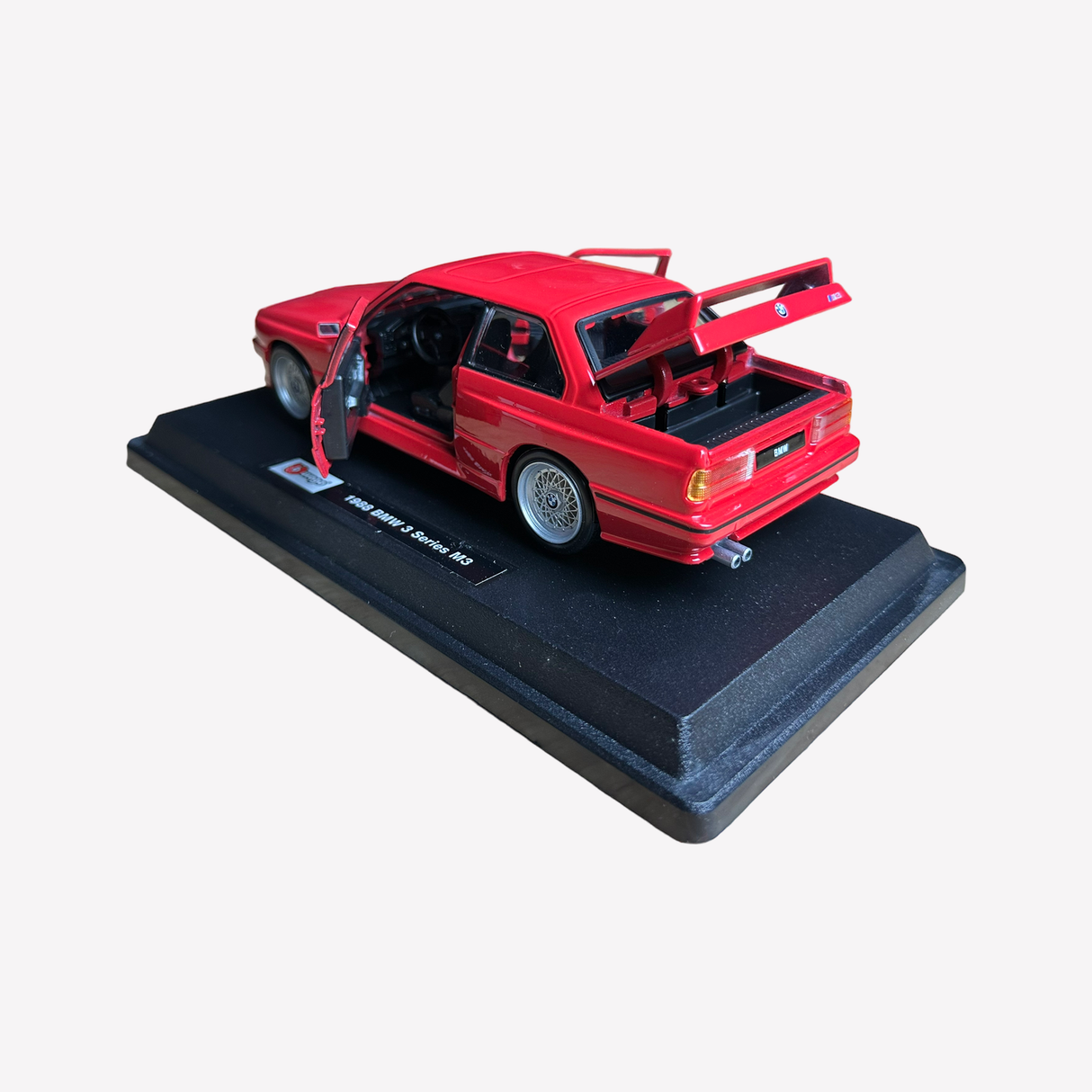 BMW E30 M3 Model 1:24 Scale Red Die Cast Collectible Toy Bimmer Gift