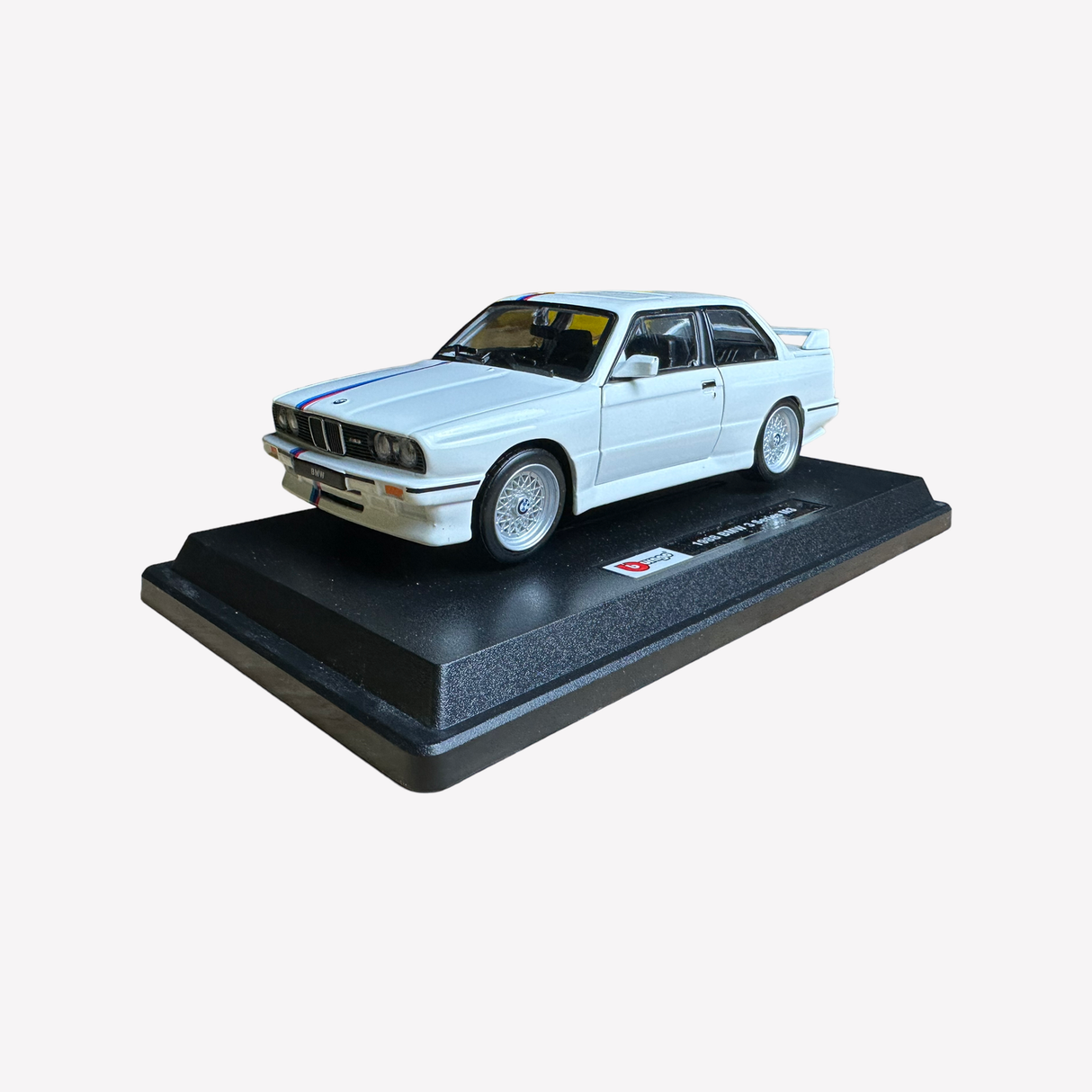 BMW E30 M3 Model 1:24 Scale White Die Cast Collectible Toy Bimmer Gift