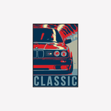 BMW Style Posters Various Designs Classic M3 16x24 Canvas Art