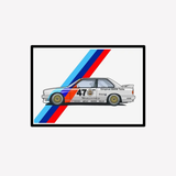 BMW Style Posters Various Designs Classic M3 16x24 Canvas Art