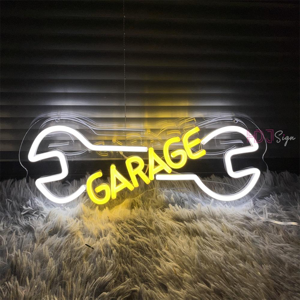 Garage Neon Sign Sign USB Unique Man Cave Garage Decor