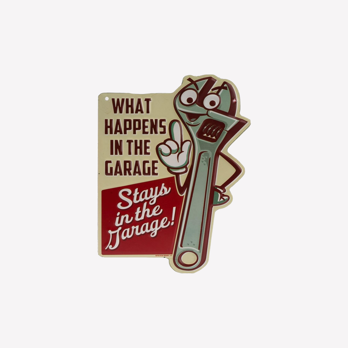 What Happens In the Garage Stays In The Garage Metal Sign Funny Wall Art Gift