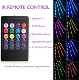 LED Car Light Strips 4pc 8 Different Colors with Remote & Sound Active Effects
