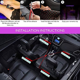 LED Car Light Strips 4pc 8 Different Colors with Remote & Sound Active Effects