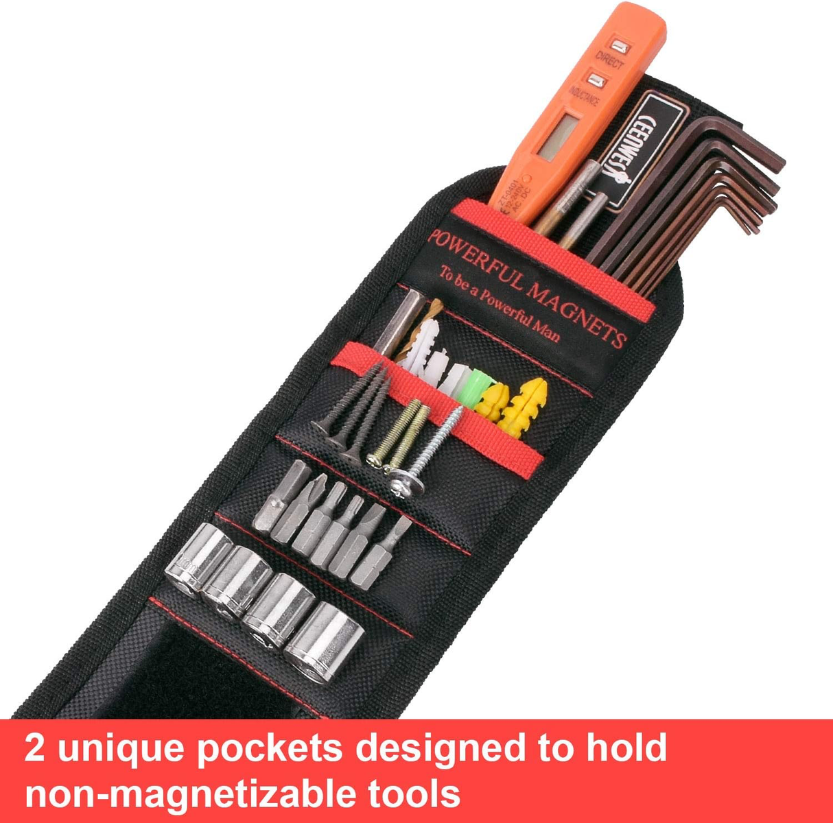 Magnetic Wristband Tool Hold Screws Drill Bits Mechanic Must Have Gift