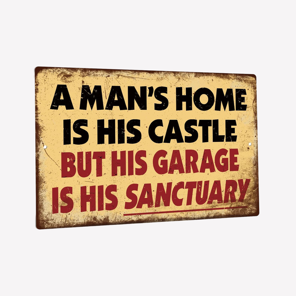 Man Cave Metal Sign Wall Art Garage Is My Sanctuary Unique Gift