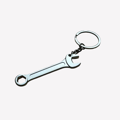 Metal Wrench Keychain Open End Box End Adjustable Gift for Mechanic